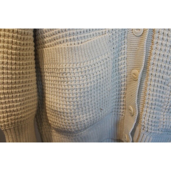 MATE The Label Alpaca Cotton Cardigan Sweater NWT S Ethical Undyed NATURAL $298 - Picture 7 of 8